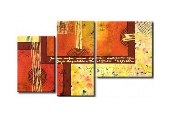 3 Piece Wall Art, Abstract Acrylic Paintings, Hand Painted Artwork, Acrylic Painting Abstract, Modern Wall Art Paintings-Grace Painting Crafts