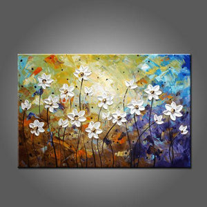 Daisy Flower Painting, Acrylic Flower Paintings, Bedroom Wall Art Painting, Flower Painting Abstract, Wall Art Paintings-Grace Painting Crafts