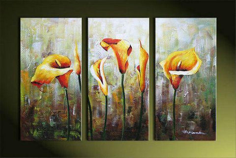 Modern Wall Art Painting, Calla Lily Flower Paintings, Acrylic Flower Art, Flower Painting Abstract-Grace Painting Crafts