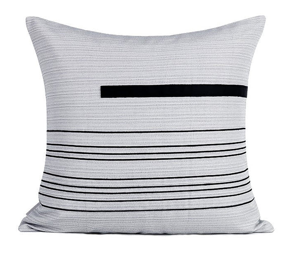 Modern Sofa Pillow, Simple Black and White Modern Throw Pillows, Throw Pillow for Couch, Decorative Throw Pillows, Throw Pillow for Living Room-Grace Painting Crafts