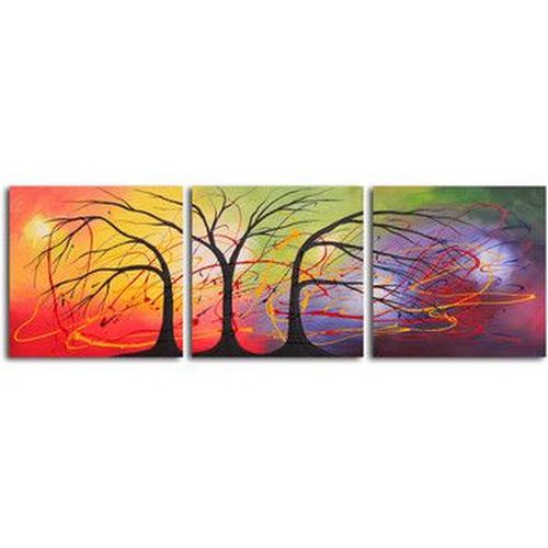 Acrylic Painting Abstract, 3 Piece Wall Art, Paintings for Living Room, Landscape Paintings, Hand Painted Canvas Painting-Grace Painting Crafts