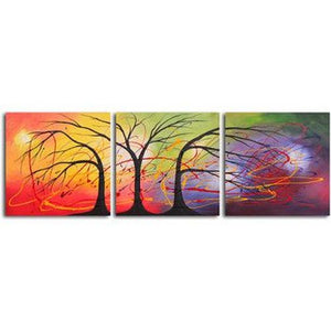 Acrylic Painting Abstract, 3 Piece Wall Art, Paintings for Living Room, Landscape Paintings, Hand Painted Canvas Painting-Grace Painting Crafts