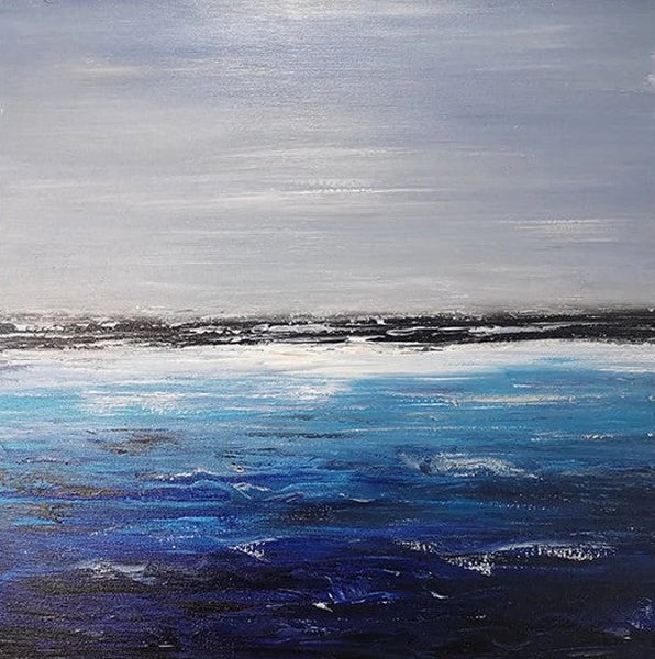 Large Paintings for Dining Room, Bedroom Wall Painting, Original Landscape Paintings, Simple Acrylic Paintings, Seascape Canvas Paintings-Grace Painting Crafts