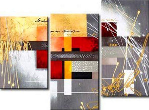 3 Piece Wall Art, Abstract Acrylic Paintings, Texture Artwork, Acrylic Painting on Canvas, Modern Wall Art Paintings-Grace Painting Crafts