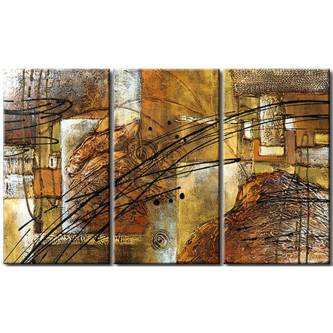 Texture Artwork, Abstract Painting on Canvas, 3 Piece Wall Art, Modern Acrylic Paintings, Wall Art Paintings-Grace Painting Crafts