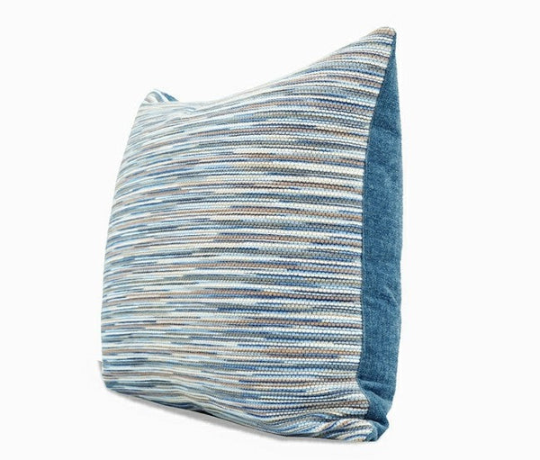 Abstract Blue Modern Sofa Pillows, Large Decorative Throw Pillows, Contemporary Square Modern Throw Pillows for Couch, Simple Throw Pillow for Interior Design-Grace Painting Crafts