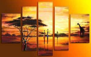 Extra Large Wall Art, African Hunting Painting, Bedroom Canvas Painting, Buy Art Online-Grace Painting Crafts