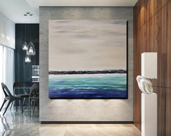 Living Room Wall Art Painting, Original Landscape Paintings, Large Paintings for Sale, Simple Abstract Paintings, Seascape Acrylic Paintings-Grace Painting Crafts