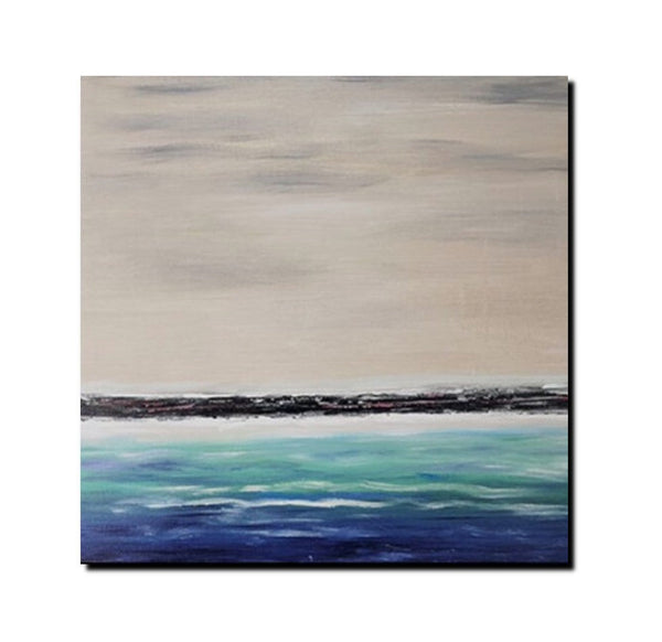 Living Room Wall Art Painting, Original Landscape Paintings, Large Paintings for Sale, Simple Abstract Paintings, Seascape Acrylic Paintings-Grace Painting Crafts