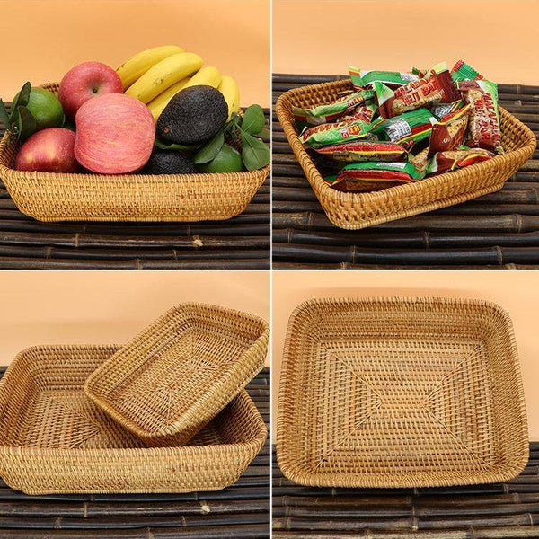 Small Rattan Storage Baskets, Storage Baskets for Shelves, Kitchen Storage Basket, Woven Storage Baskets for Bathroom-Grace Painting Crafts