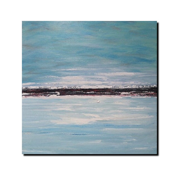 Large Paintings for Sale, Simple Abstract Paintings, Seascape Acrylic Paintings, Living Room Wall Art Painting, Original Landscape Paintings-Grace Painting Crafts