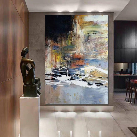 Wall Art Paintings, Hand Painted Acrylic Painting, Huge Abstract Painting, Extra Large Paintings for Living Room-Grace Painting Crafts