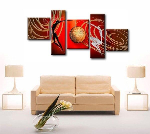 Abstract Art of Love, Simple Modern Art, Love Abstract Painting, Bedroom Room Wall Art Paintings, 5 Piece Canvas Painting-Grace Painting Crafts