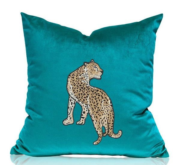 Decorative Pillows for Living Roomï¼?Contemporary Throw Pillows, Cheetah Decorative Cushion, Modern Sofa Pillows-Grace Painting Crafts