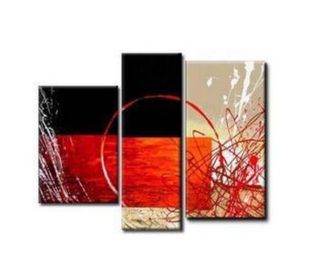 Bedroom Wall Art Paintings, Living Room Wall Painting, 3 Piece Canvas Art, Abstract Painting on Canvas, Simple Modern Art-Grace Painting Crafts