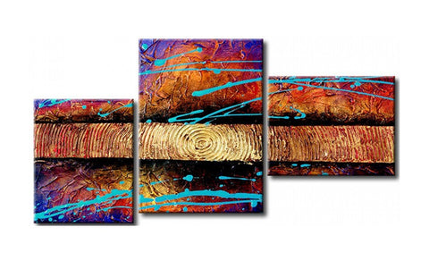 Texture Painting, 3 Piece Wall Art, Abstract Acrylic Paintings, Hand Painted Artwork, Acrylic Painting Abstract-Grace Painting Crafts