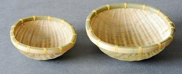 Natural Bamboo Baskets, Kitchen Storage Baskets, Farmhouse Storage Basket, Hand Woven Storage Baskets, Snacks Basket, Set of 3-Grace Painting Crafts
