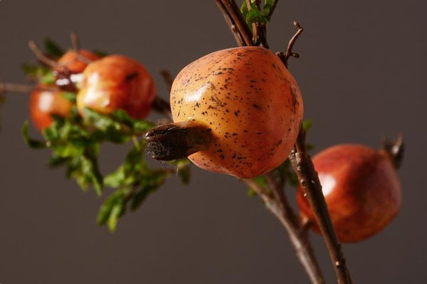 Rustic Artificial Large Pomegranate Fruit, Stem 36" Tall, Flower Arrangement-Grace Painting Crafts
