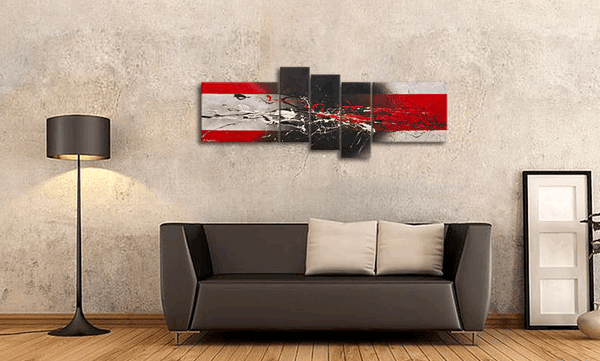 Large Paintings for Living Room, Abstract Acrylic Painting, Simple Modern Art, 5 Piece Wall Painting, Modern Wall Art Paintings-Grace Painting Crafts