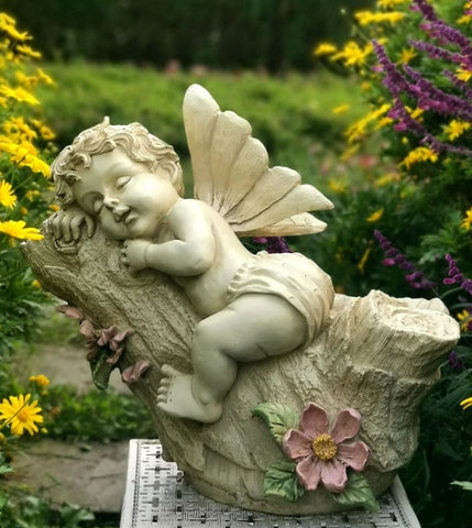 Large Angel Flowerpot, Resin Statue for Garden, Creative Modern Statue for Garden Ornaments, Villa Outdoor Decor Gardening Ideas-Grace Painting Crafts