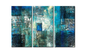 Texture Painting, Contemporary Art Painting, 3 Piece Wall Painting, Modern Acrylic Paintings, Bedroom Wall Art-Grace Painting Crafts