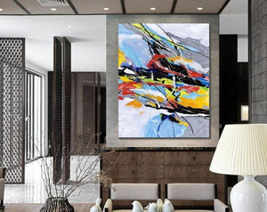 Wall Art Paintings, Hand Painted Acrylic Painting, Modern Abstract Painting, Extra Large Paintings for Living Room-Grace Painting Crafts