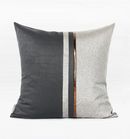 Modern Sofa Pillows, Dark Gray Throw Pillows, Decorative Pillows for Couch, Simple Modern Pillows, Contemporary Throw Pillows-Grace Painting Crafts