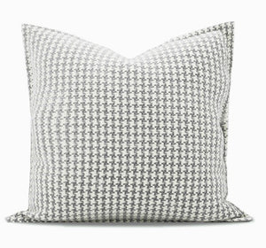 Gray Chequer Modern Sofa Pillows, Large Decorative Throw Pillows, Contemporary Square Modern Throw Pillows for Couch, Abstract Throw Pillow for Interior Design-Grace Painting Crafts