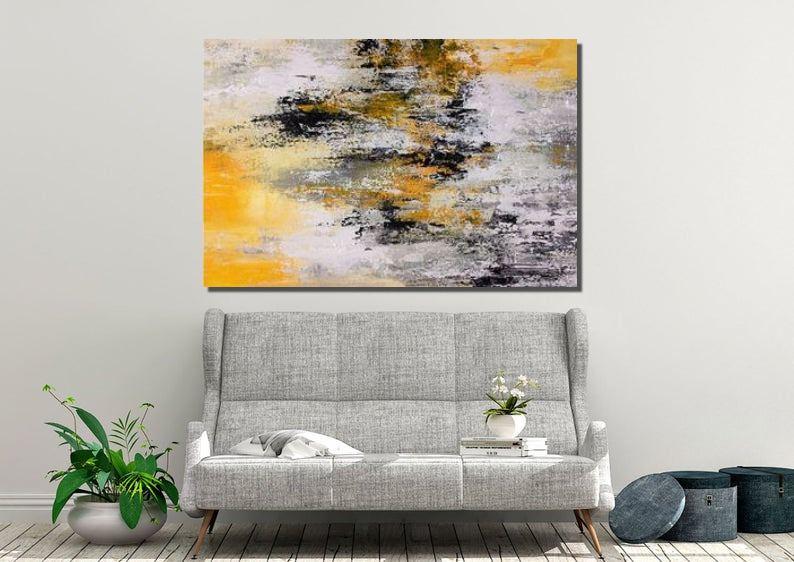 Acrylic Painting for Living Room, Modern Wall Art Painting, Large Contemporary Abstract Artwork-Grace Painting Crafts