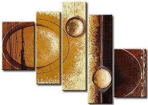 5 Piece Abstract Art Painting, Multiple Canvas Painting, Modern Acrylic Painting for Living Room, Abstract Painting for Sale-Grace Painting Crafts