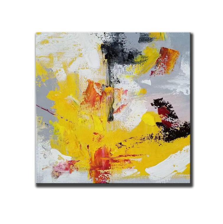 Hand Painted Acrylic Painting, Modern Contemporary Artwork, Wall Painting for Living Room, Acrylic Paintings for Dining Room-Grace Painting Crafts