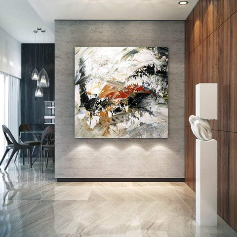 Huge Wall Paintings, Extra Large Paintings for Dining Room, Abstract Acrylic Wall Painting, Modern Canvas Painting, Living Room Wall Art Ideas-Grace Painting Crafts