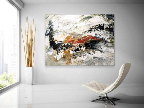 Extra Large Paintings, Abstract Acrylic Painting, Living Room Wall Painting, Modern Abstract Art-Grace Painting Crafts