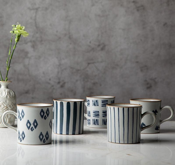 Cappuccino Coffee Mug, Handmade Pottery Coffee Cup, Large Capacity Coffee Cup, Pottery Tea Cup-Grace Painting Crafts