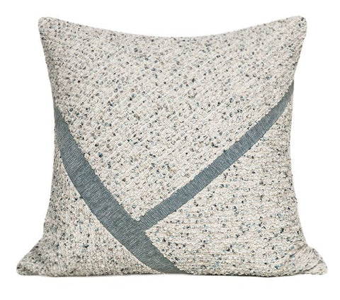 Modern Throw Pillow for Couch, Blue Modern Sofa Pillow, Modern Throw Pillows, Blue Decorative Pillow, Contemporary Throw Pillow for Interior Design-Grace Painting Crafts