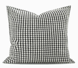Chequer Modern Sofa Pillows, Large Black and White Decorative Throw Pillows, Contemporary Square Modern Throw Pillows for Couch, Abstract Throw Pillow for Interior Design-Grace Painting Crafts