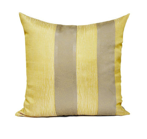 Decorative Throw Pillow for Couch, Yellow Modern Sofa Pillows, Simple Modern Throw Pillows for Couch, Yellow Square Pillows-Grace Painting Crafts