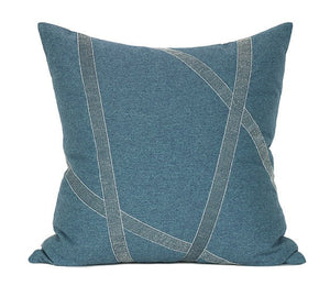 Decorative Modern Throw Pillows, Blue Throw Pillows for Couch, Modern Throw Pillows for Living Room, Modern Sofa Pillows-Grace Painting Crafts