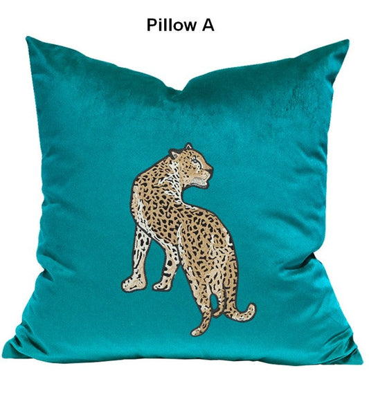 Decorative Pillows for Living Room, Modern Sofa Pillows, Cheetah Decorative Throw Pillows, Contemporary Throw Pillows-Grace Painting Crafts