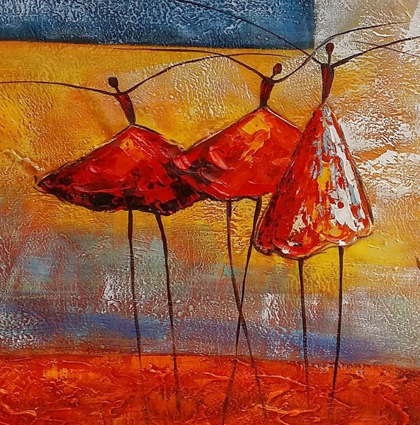Simple Wall Art Ideas, Ballet Dancer Painting, Canvas Painting for Sale, Buy Abstract Painting Online, Acrylic Painting for Bedroom-Grace Painting Crafts