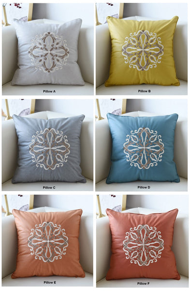 Large Decorative Pillows for Living Room, Modern Sofa Pillows, Flower Pattern Decorative Throw Pillows, Contemporary Throw Pillows-Grace Painting Crafts