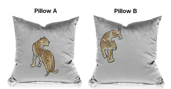 Cheetah Decorative Throw Pillows, Decorative Pillows for Living Room, Modern Sofa Pillows, Contemporary Throw Pillows-Grace Painting Crafts