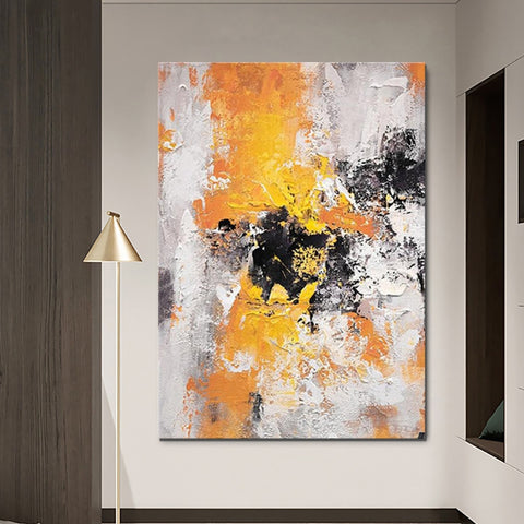 Abstract Acrylic Paintings for Living Room, Modern Contemporary Artwork, Buy Paintings Online, Heavy Texture Canvas Art-Grace Painting Crafts