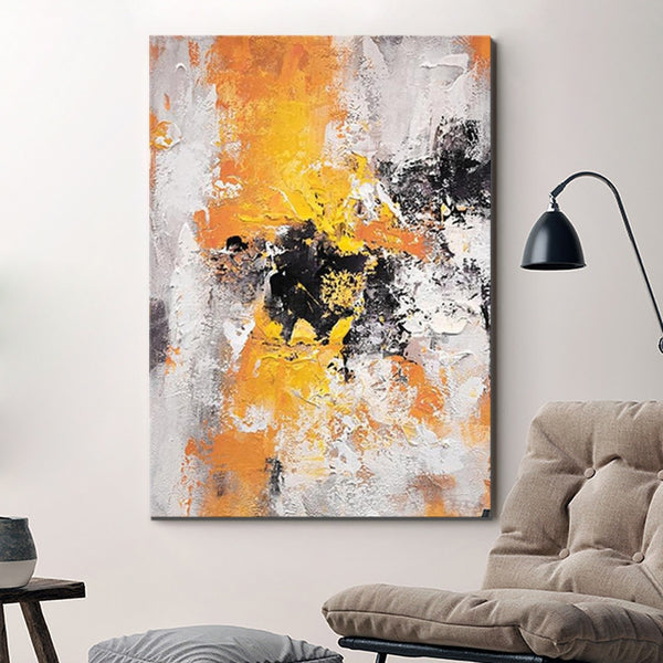 Abstract Acrylic Paintings for Living Room, Modern Contemporary Artwork, Buy Paintings Online, Heavy Texture Canvas Art-Grace Painting Crafts