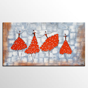 Contemporary Wall Art Ideas, Ballet Dancer Painting, Acrylic Canvas Painting, Buy Art Online, Abstract Painting for Dining Room-Grace Painting Crafts