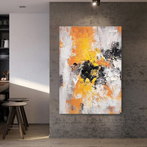 Abstract Acrylic Paintings for Living Room, Modern Contemporary Artwork, Buy Paintings Online, Heavy Texture Canvas Art-Grace Painting Crafts
