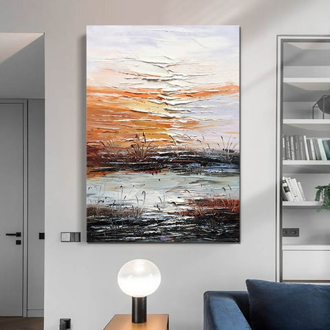 Abstract Canvas Painting, Modern Paintings for Living Room, Hand Painted Wall Art, Huge Painting for Sale-Grace Painting Crafts