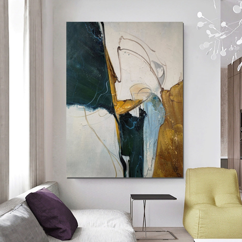 Large Abstract Paintings on Canvas, Hand Painted Canvas Art, Acrylic Paintings for Living Room, Large Painting for Sale-Grace Painting Crafts