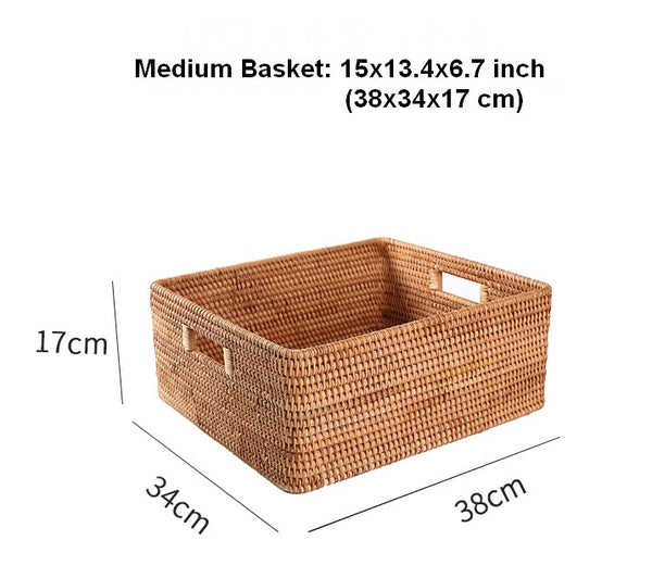 Large Storage Baskets for Bedroom, Storage Baskets for Bathroom, Rectangular Storage Baskets, Storage Baskets for Shelves-Grace Painting Crafts