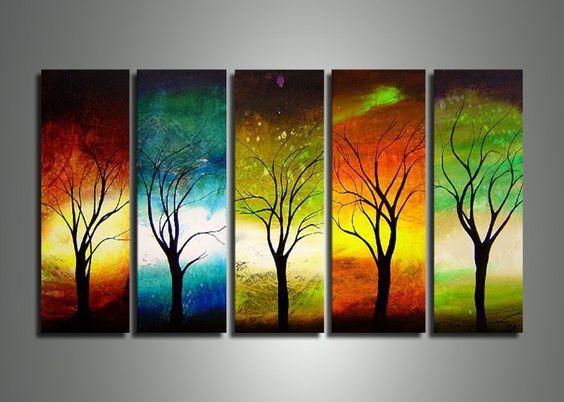 Large Acrylic Painting Tree of Life Painting Living Room Wall Art Modern Contemporary Art Tree Paintings Hand Painted Canvas